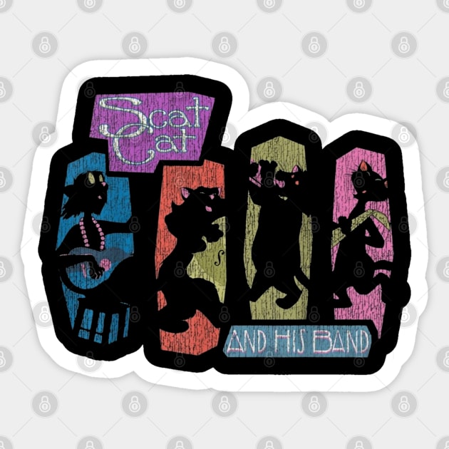 Scat Cat and His Band Sticker by abbygator